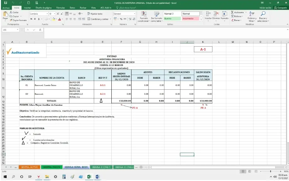 excel para hacer auditoria - Cómo auditar un modelo de Excel