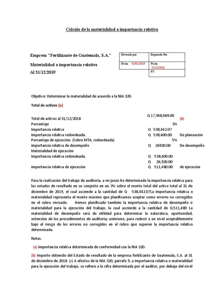 Cómo calcular la importancia relativa en auditoría - Cómo calcular la importancia relativa como calcular la importancia relativa en auditoria - Cómo calcular la importancia relativa