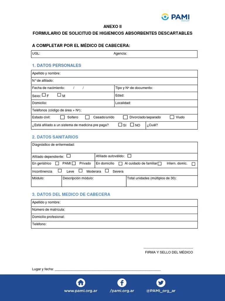 auditoria de ambulancia del pami formulario - Cómo descargar formulario de PAMI