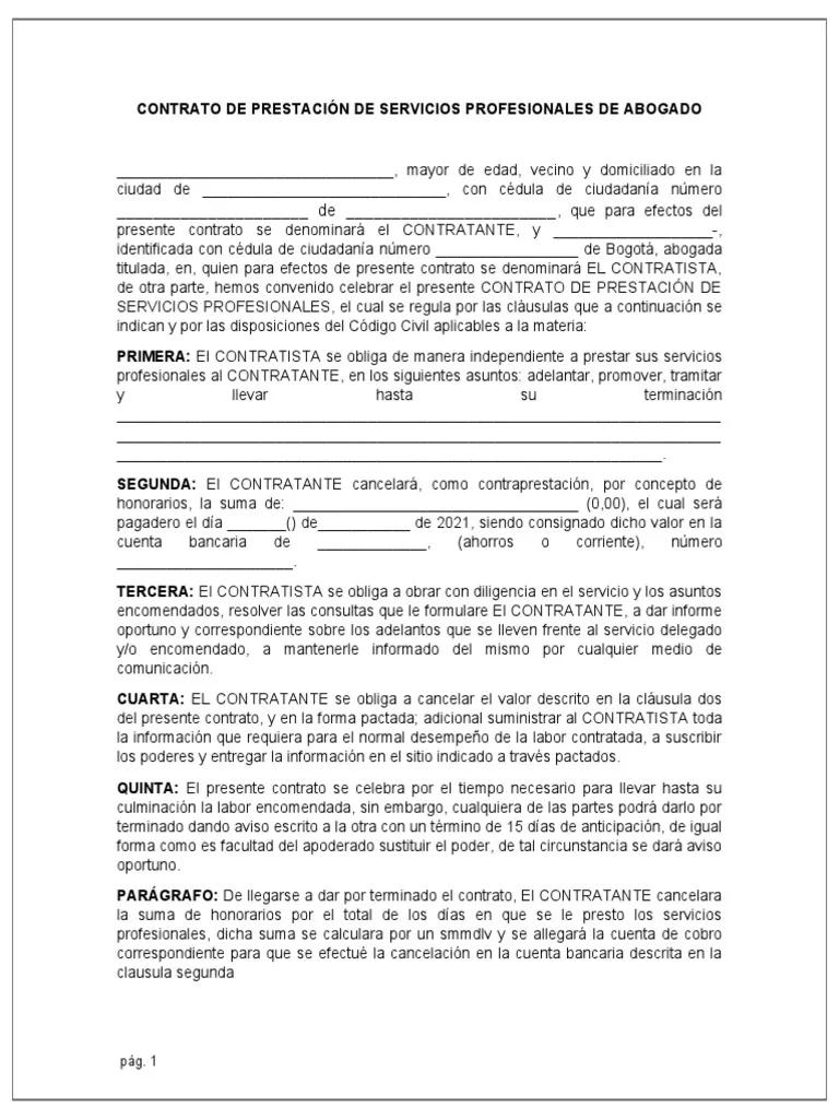 modelo de contrato de locacion de servicios de auditoria - Cómo es un contrato por locación de servicios