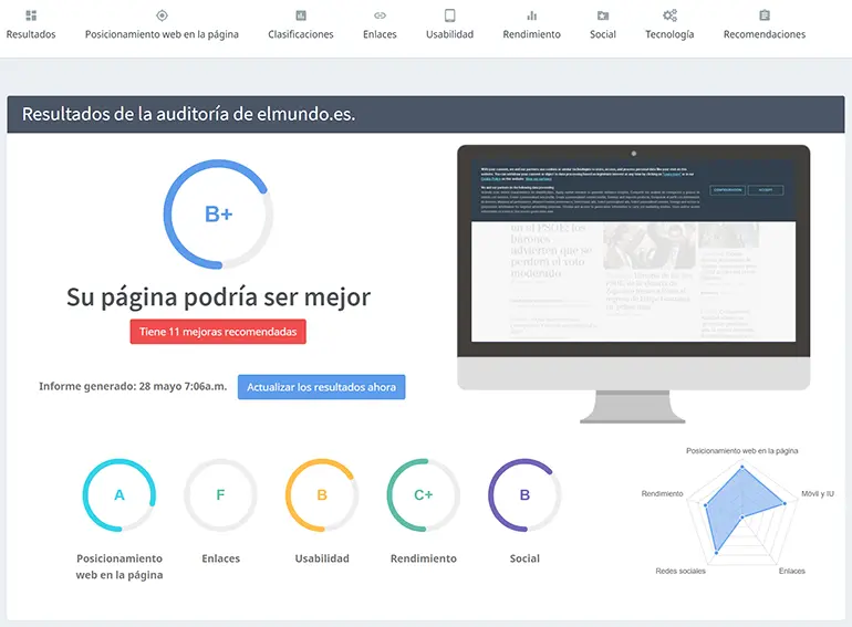 auditoria de paginas web gratis - Cómo examinar una página web