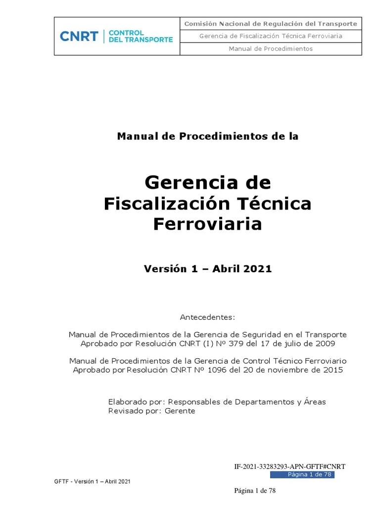 manual de fiscalizacion cnrt - Cómo hago para que la CNRT control al conductor