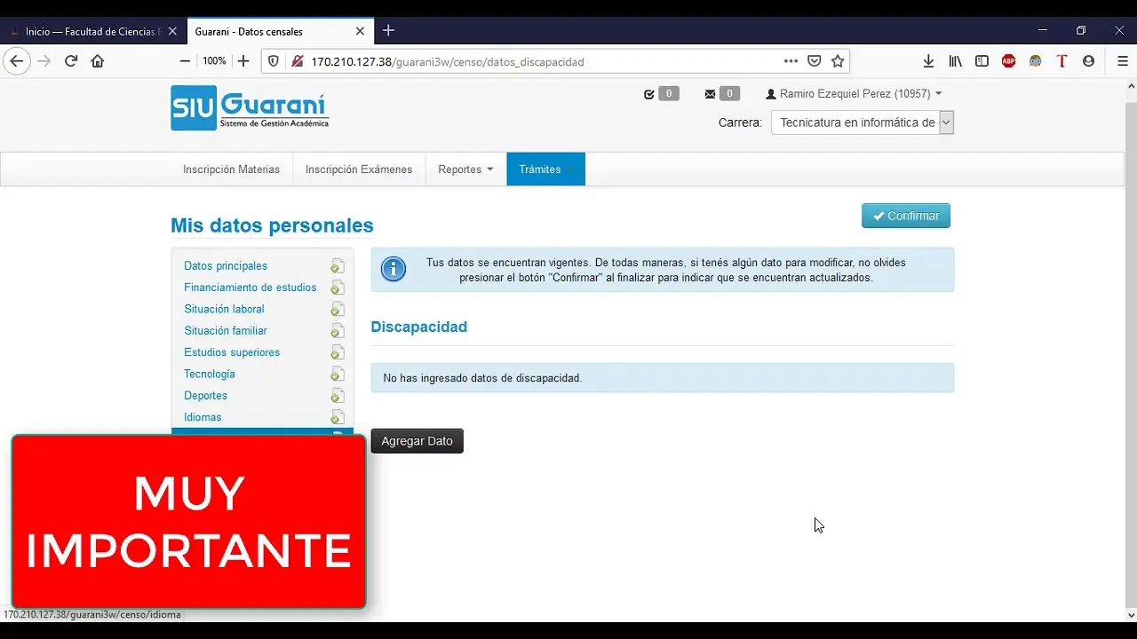 siu guarani auditoria inscripción a carreras - Cómo hago un cambio de carrera con el SIU Guarani