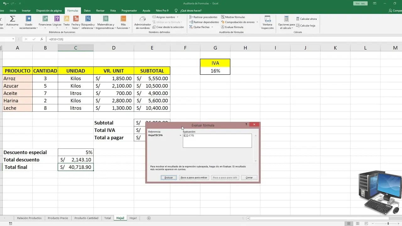como se aplica la auditoria de formulas en excel - Cómo se aplican las fórmulas en Excel