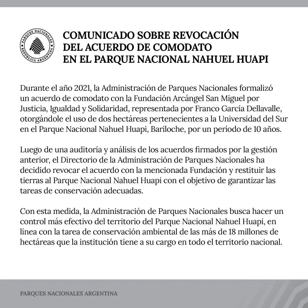 auditoria al parque nacional nahuel huapi - Cómo se creó el Parque Nacional Nahuel Huapi