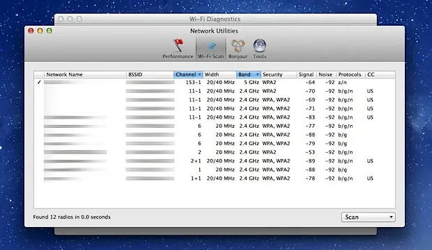 wifi auditor osx - Cómo ver todas las redes Wi-Fi en Mac