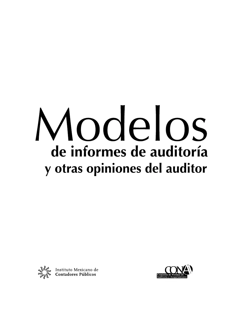 modelos de informes de auditoría y otras opiniones del auditor - Cuáles son los tipos de informe en auditoría