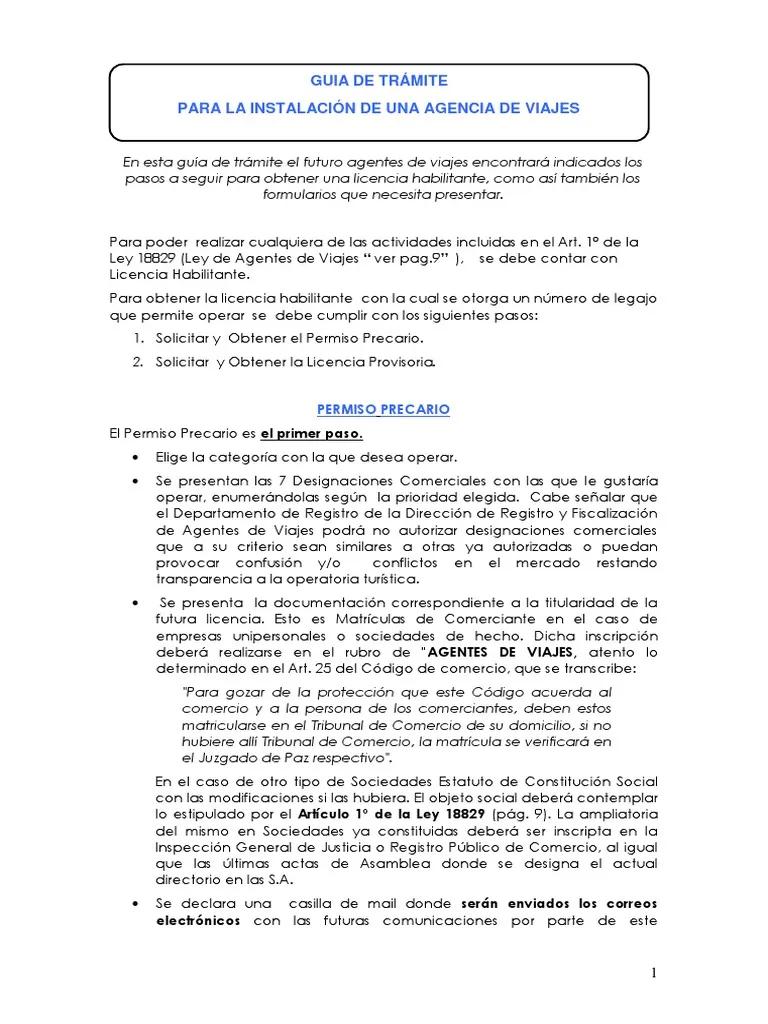 direccion de registro y fiscalizacion de agentes de viajes - Dónde se inscriben las agencias de Turismo