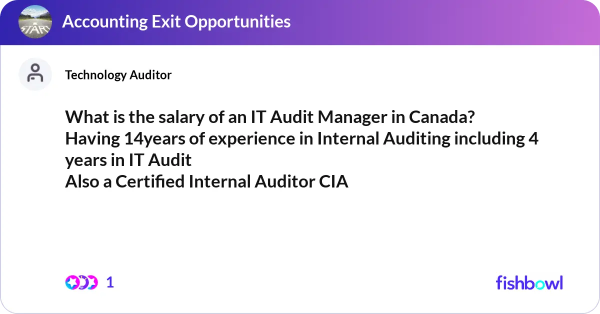 canada internal auditor salary - How much do internal auditors make in Toronto