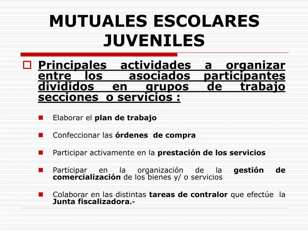 actividades de una junta de fiscalizacion de mutuales - Qué actividades realiza una mutual