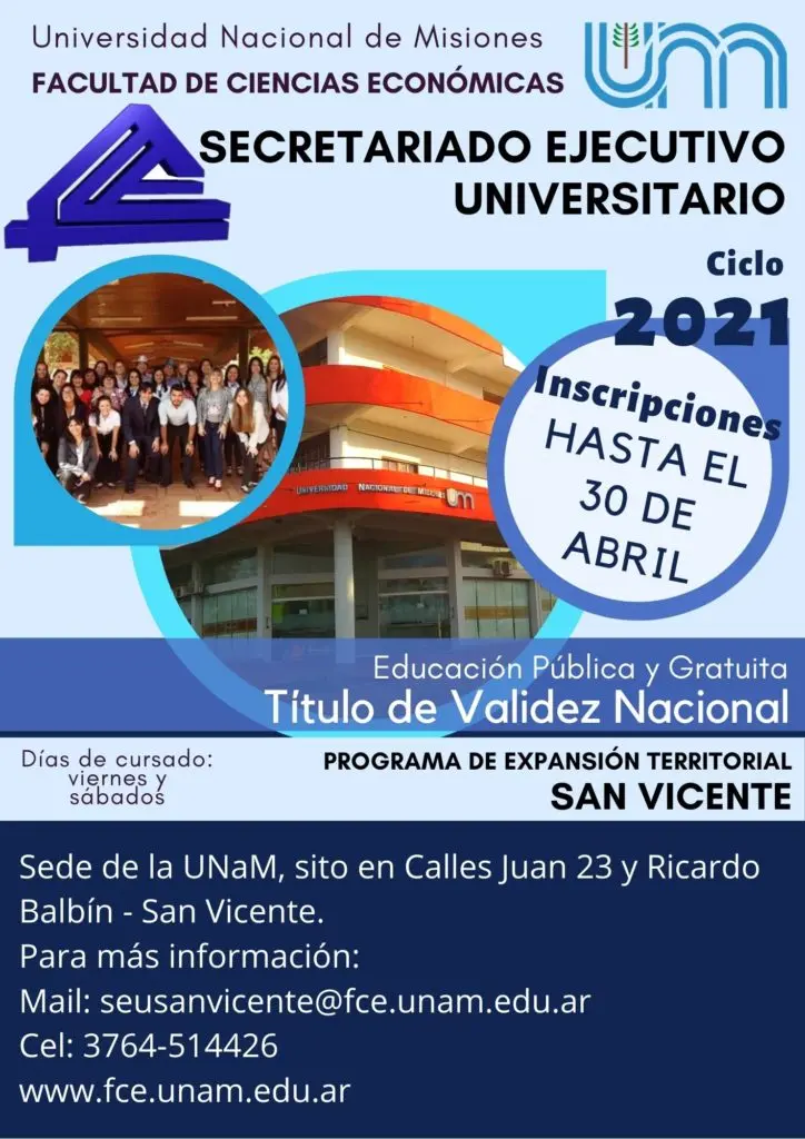 auditoria san vicente misiones - Qué carreras hay en la UNAM de San Vicente Misiones