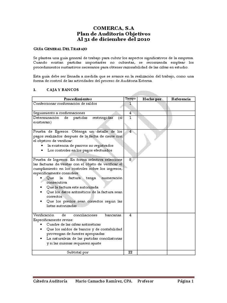 programa de trabajo de auditoria externa - Qué debe tener un programa de auditoría