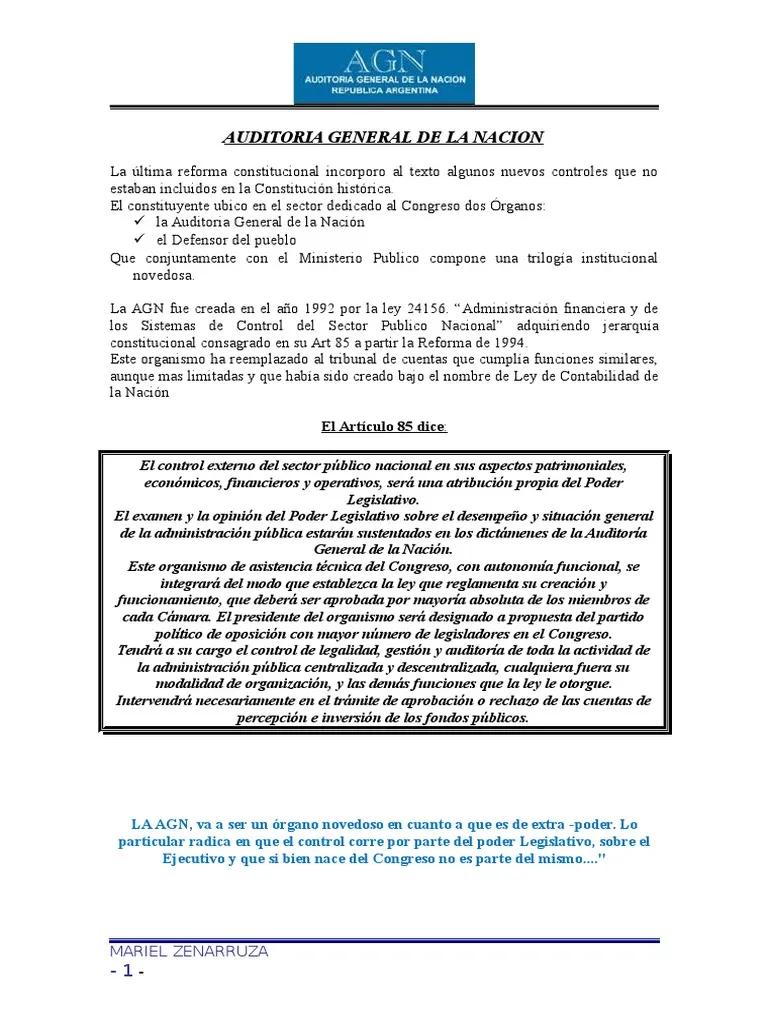 constitucion nacional auditoria general - Qué dice el artículo 40 de la Constitución Nacional Argentina
