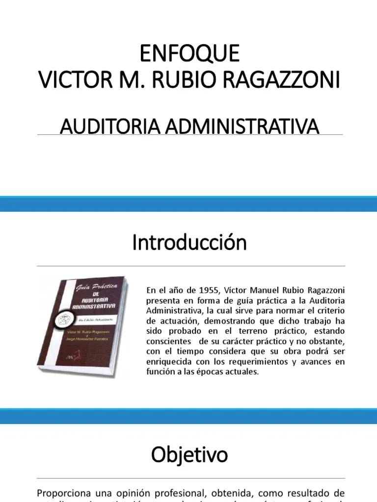 ragazzoni auditoria administrativa - Qué es auditoría administrativa según Víctor Rubio ragazzoni
