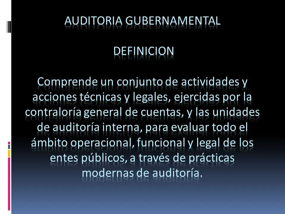 auditoria gubernamental concepto - Qué es auditoría gubernamental PDF