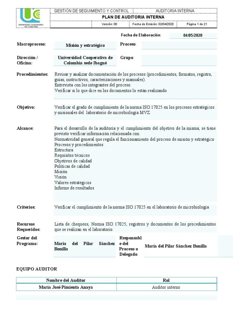 auditoria laboratorio cobico - Qué es control de calidad en Bioquimica