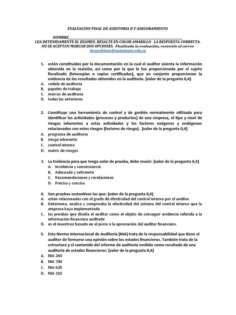 informe de aseguramiento auditoria controles - Qué es control y aseguramiento de la información