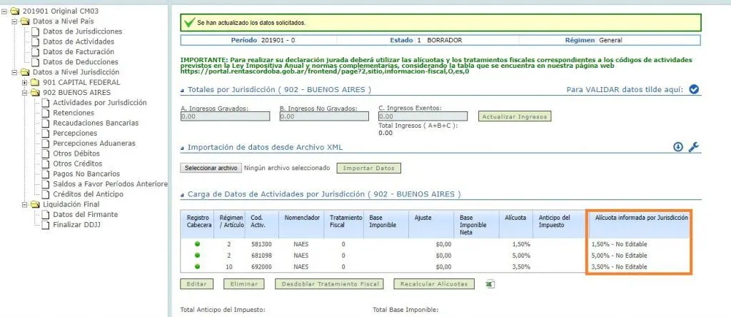 regimen de fiscalizacion en el convenio multilateral - Qué es el CM 05