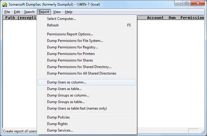 auditoria con dumpsec - Qué es el DumpSec