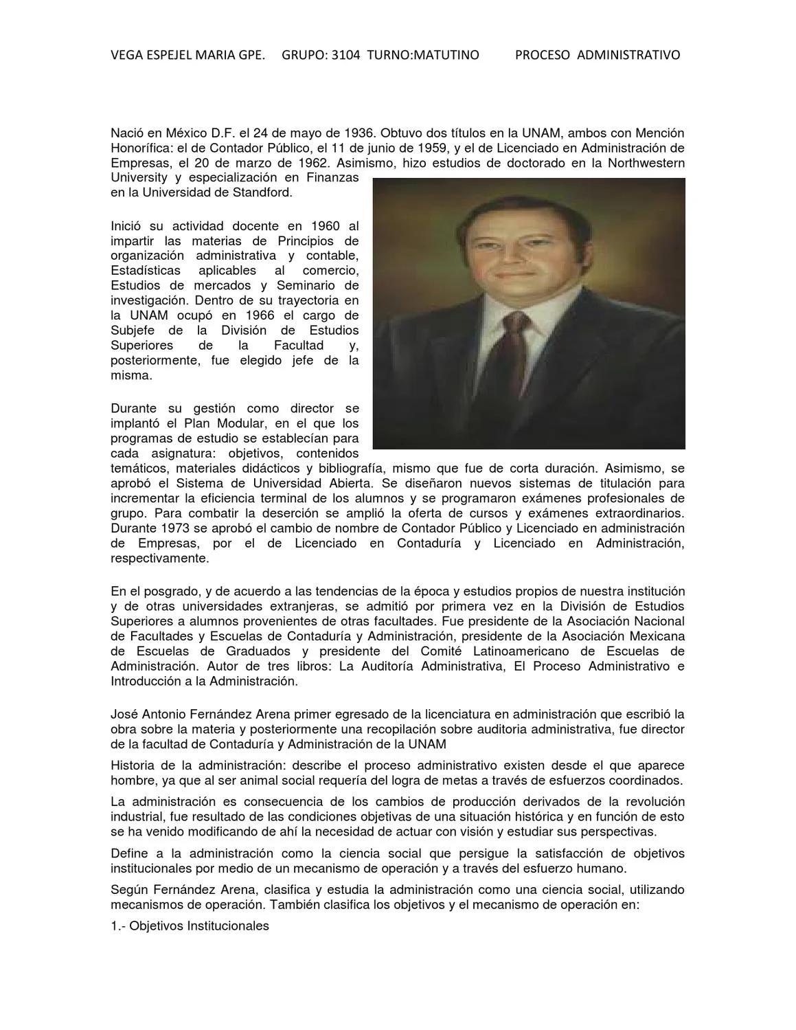 fernandez arenas auditoria administrativa - Qué es el proceso administrativo según Jose Antonio Fernández Arena