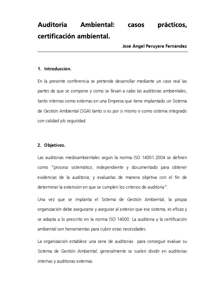 aaa auditoria de adecuacion ambiental - Qué es la adecuacion ambiental