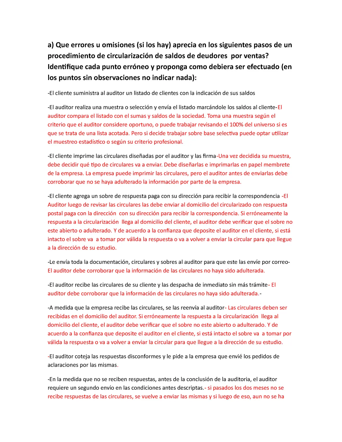 quien despacha la circular el auditor o la empresa - Qué es la circulacion en auditoría