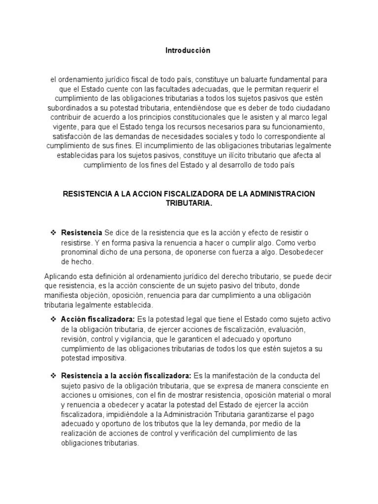 resistencia a la fiscalizacion doctrina - Qué es la facultad de determinación y fiscalización