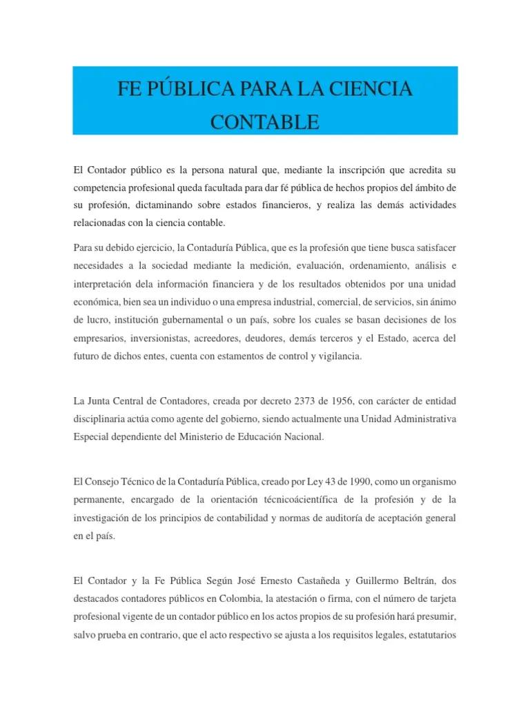 que es fe publica en auditoria - Qué es la fe pública en auditoría