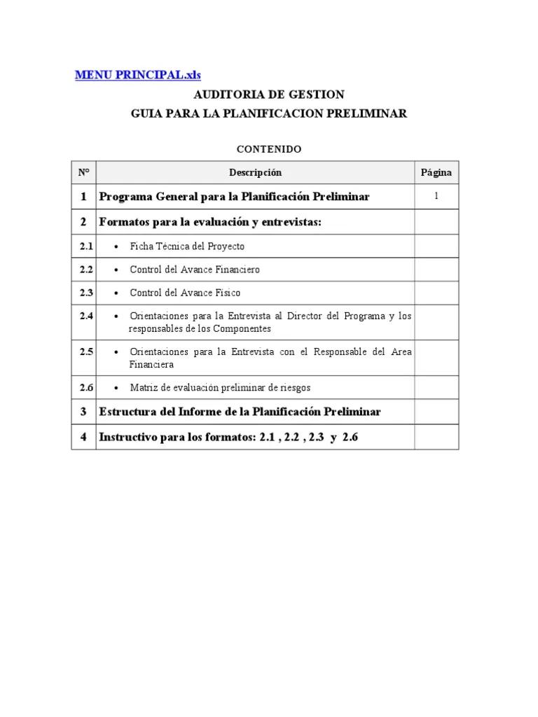 planeacion preliminar de auditoria - Qué es la planificación preliminar en auditoría