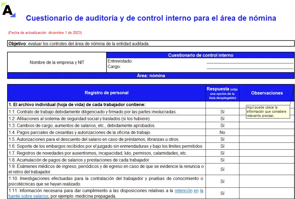 modelo de programa de auditoria para prueba de controles - Qué es programa de auditoría y control