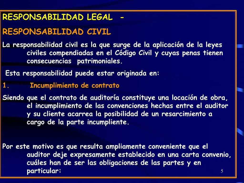 definición responsabilidad profesional civil y penal auditoria - Qué es responsabilidad profesional penal