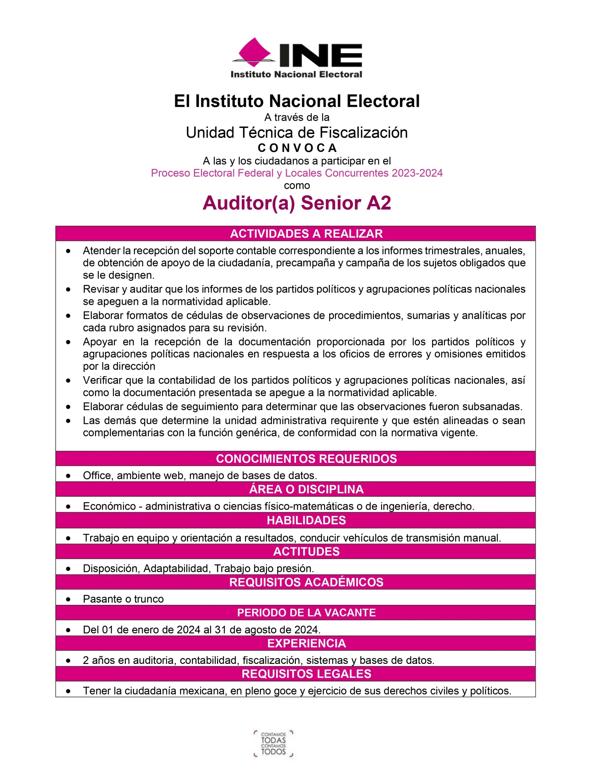 auditor senior ine - Qué es un auditor Monitorista