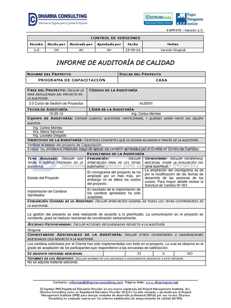 informe de aseguramiento auditoria controles - Qué es un informe de aseguramiento