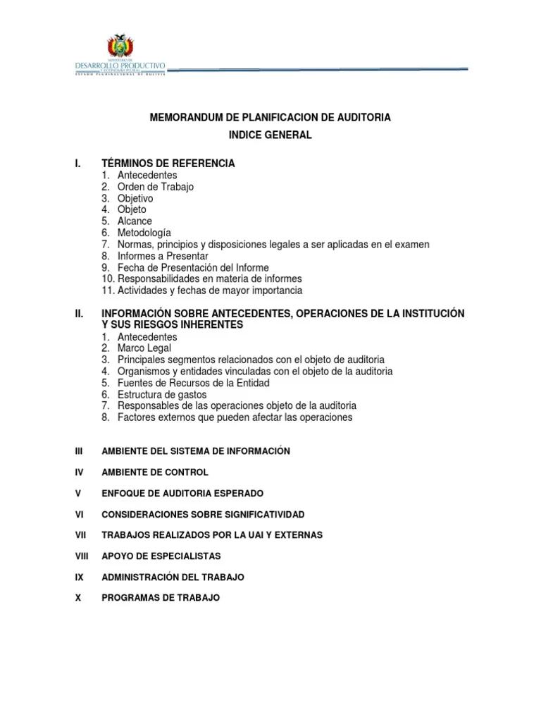 memorando resumen de auditoria - Qué es un memorando contable