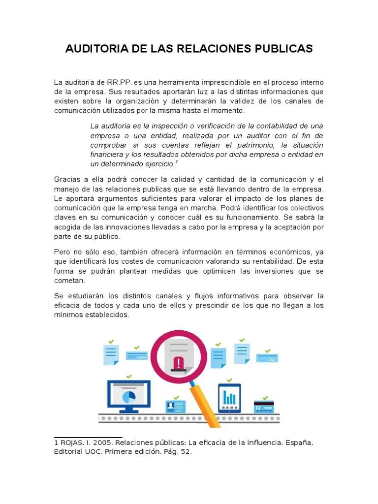 auditoria de relaciones publicas - Qué es una auditoría en las relaciones públicas