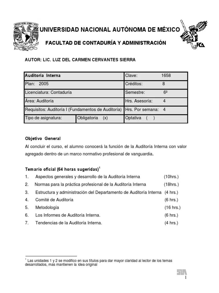 auditoria unam - Qué es una auditoría UNAM