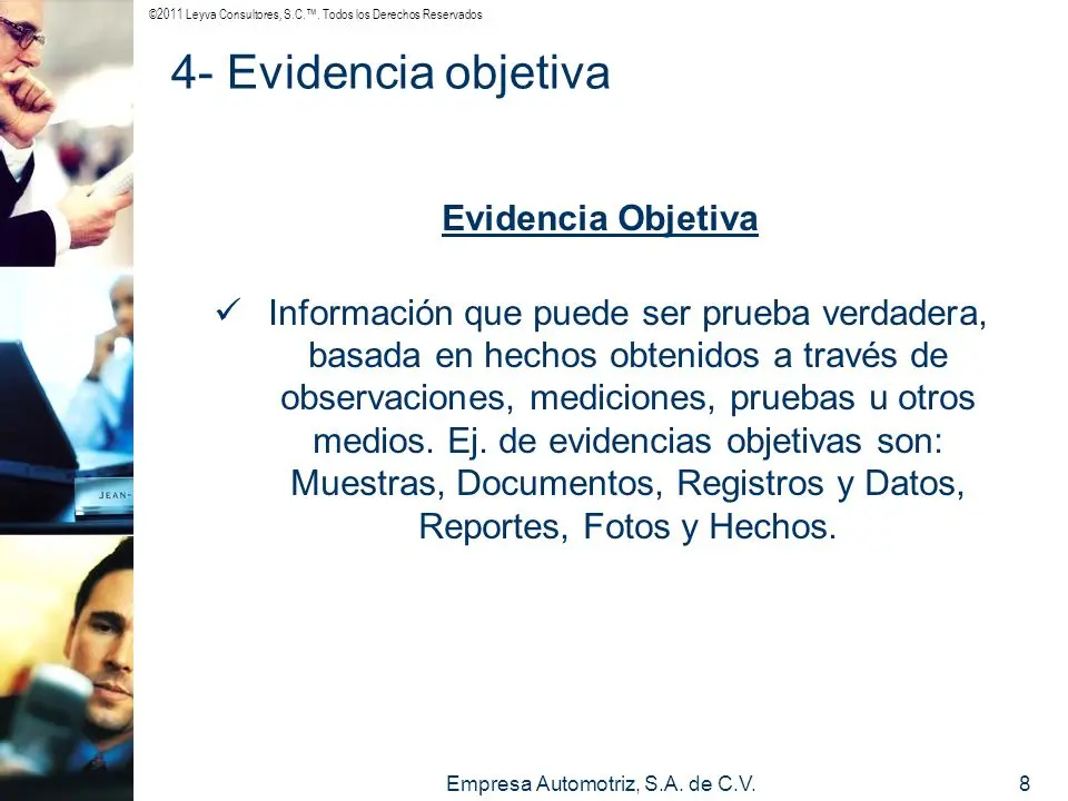 definicion evidencia objetiva auditoria - Qué es una evidencia objetiva en auditoría
