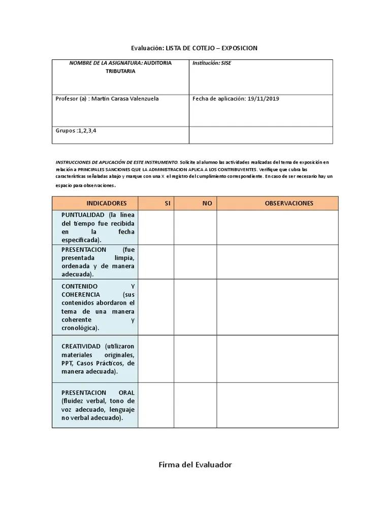 cotejo en auditoria - Qué es una lista de cotejo en auditoría