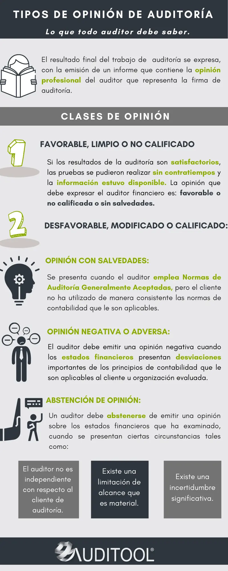 definicion de opinion del auditor - Qué es una opinión calificada en auditoría