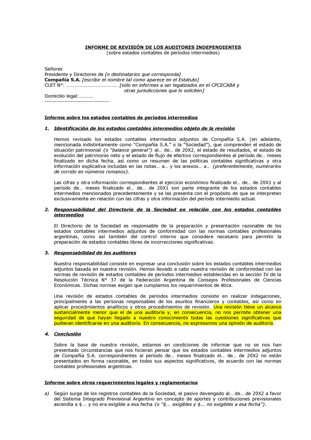 auditoria de estados contables intermedios - Qué establece la rt8