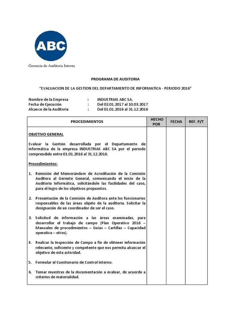 gestion de un programa de auditoria - Qué factores son determinantes para la gestión de un programa de auditoría