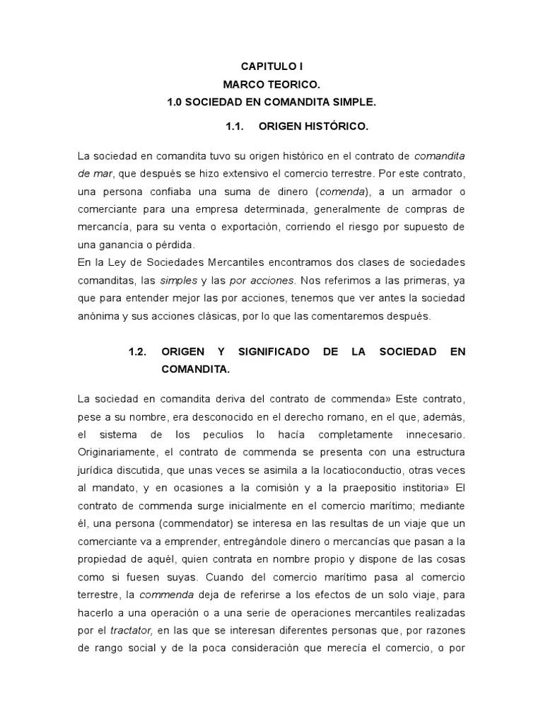 informe del auditor sociedad en comandita simple - Qué ley rige a la sociedad en comandita simple