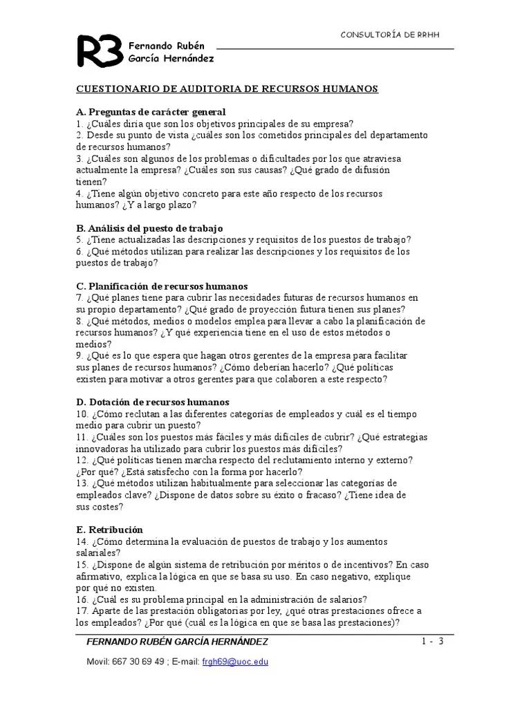 preguntas en una auditoria de reclutamiento - Qué preguntas hacerle a una persona de recursos humanos