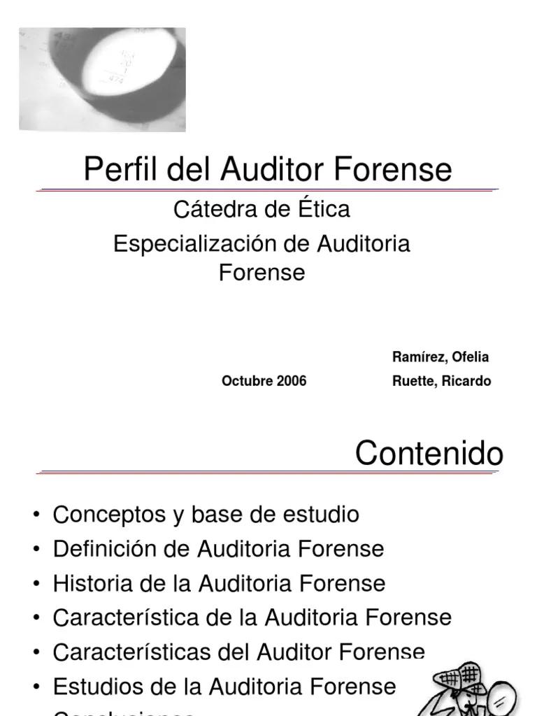 perfil del auditor forense - Qué procedimientos utiliza el auditor forense en su investigación