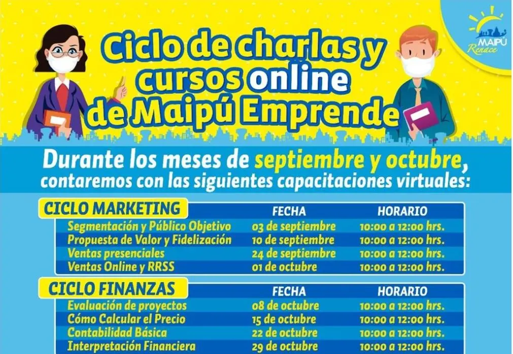 cursoa para fiscalizacion y control municipalidad de maipu - Qué talleres hay en la Municipalidad de Maipú