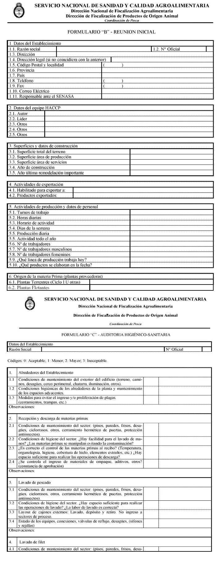 formulario auditoria externa de aftosa senasa - Qué vacunas son obligatorias en bovinos
