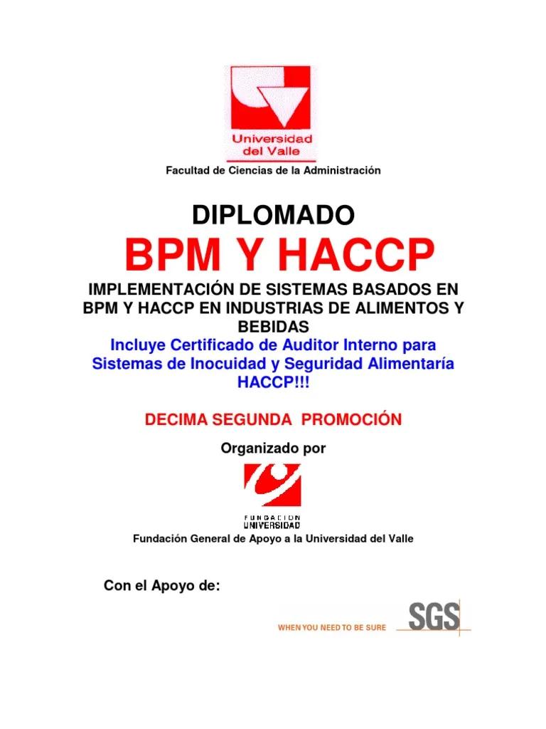 auditor certificado de bpm y haccp - Quién certifica el HACCP