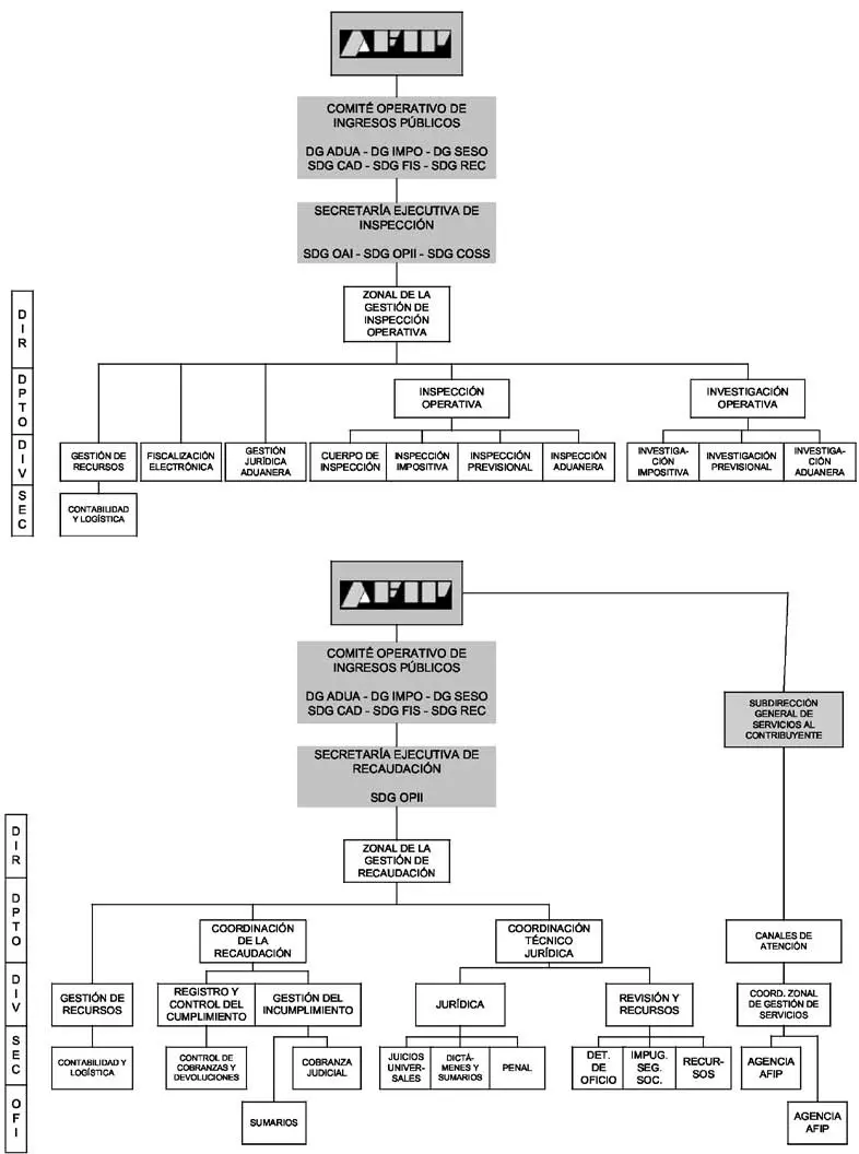 organigrama afip division fiscalizacion - Quién es la autoridad de AFIP