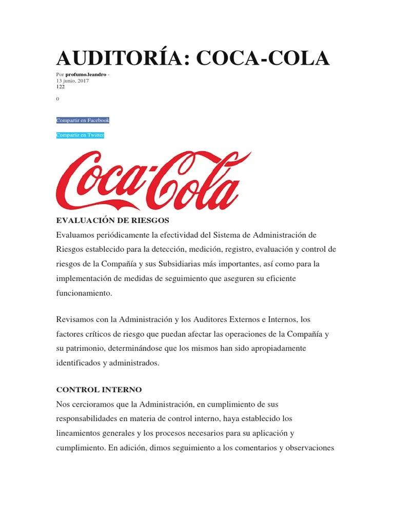 informe del auditor de coca en la india - Quién patento la coca