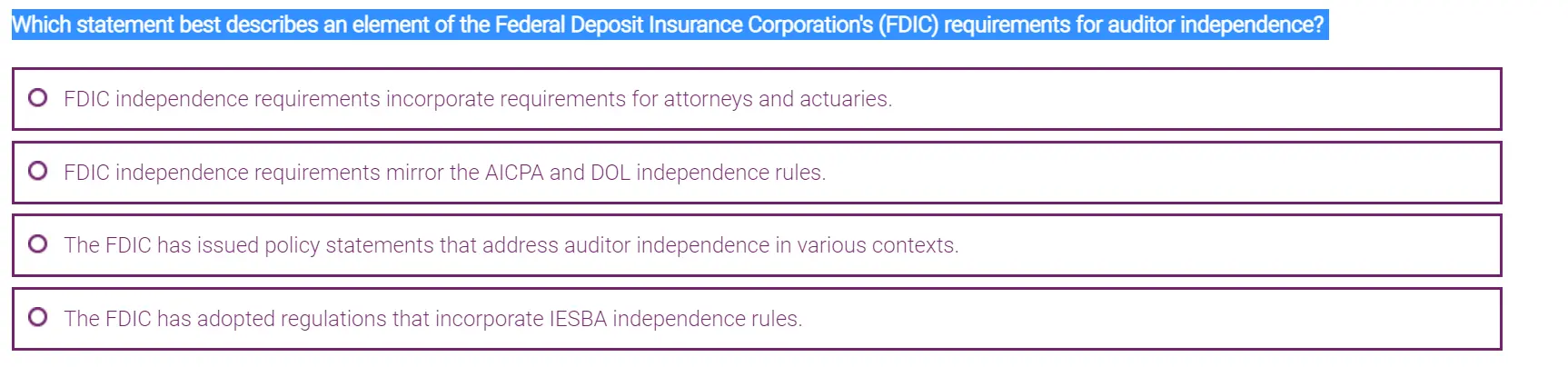 fdic auditor independence requirements - What are the requirements for auditor independence